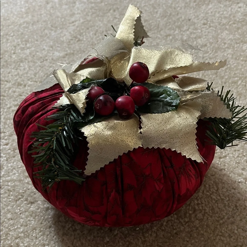 Festive Red and Gold Holiday Decoration